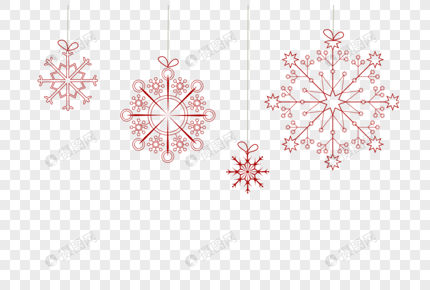 圣诞节雪花装饰图片