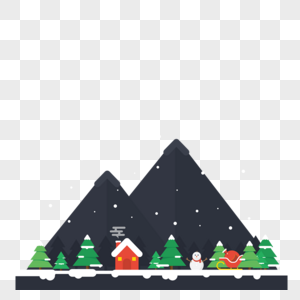 圣诞节边框带雪人和圣诞树的边框高清图片