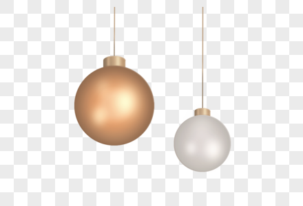 圣诞金银质感装饰球高清图片
