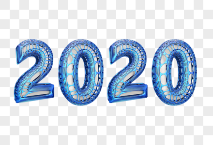 蓝色网2020立体数字图片