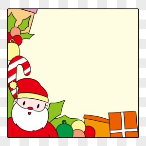 卡通可爱圣诞节手绘边框元素图片