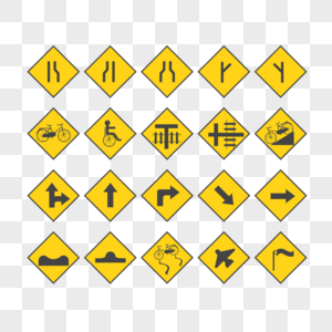 交通安全警示图标标记高清图片素材