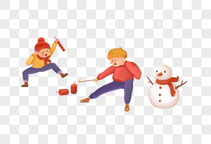 新年放鞭炮的孩子小雪高清图片素材