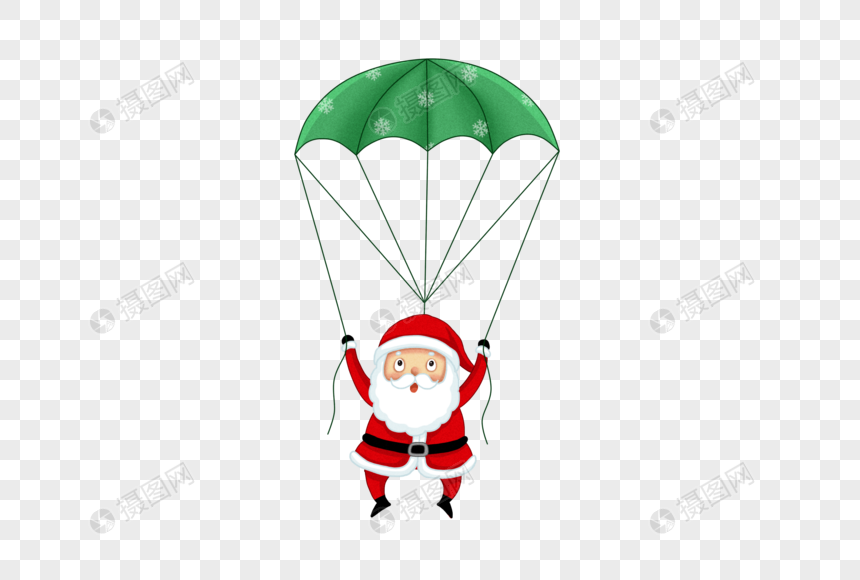 玩降落伞的圣诞老人图片