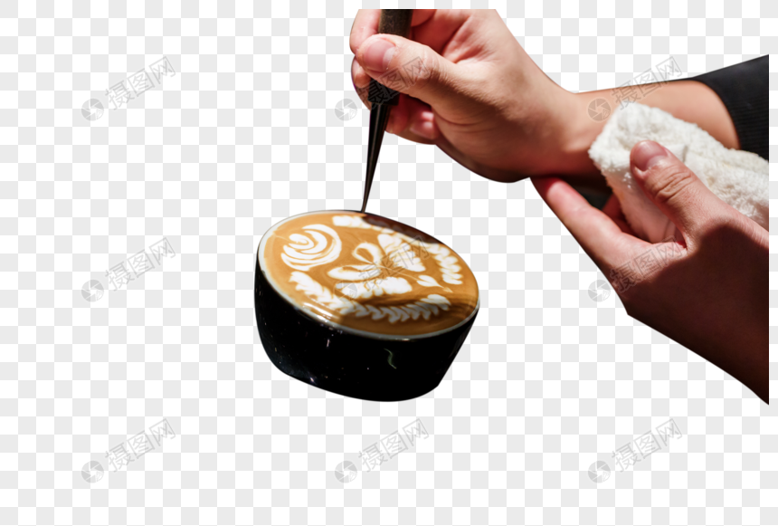 咖啡拉花工艺雕花手势图片