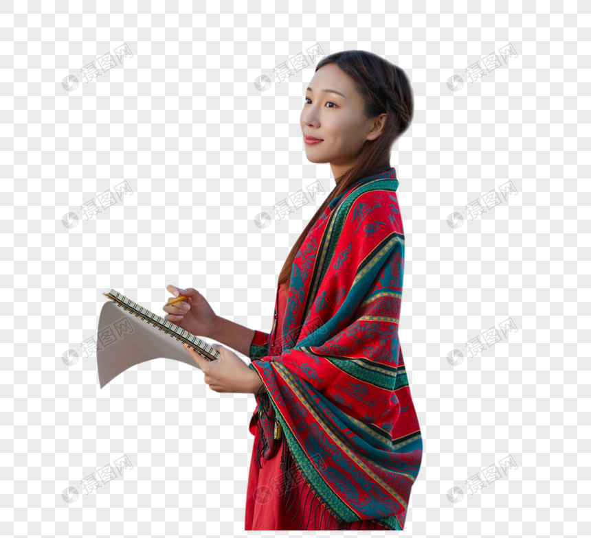 文艺美女绘画图片