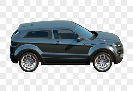 黑色汽车3D建模模型汽修高清图片素材