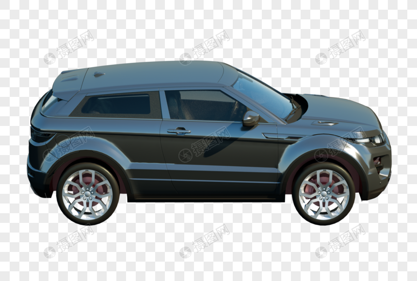黑色汽车3D建模模型图片