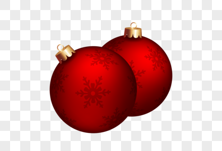 红色圣诞球元素圣诞球高清图片