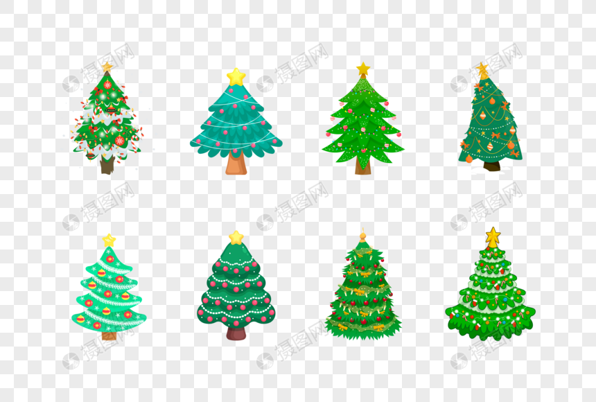 圣诞树组合图片