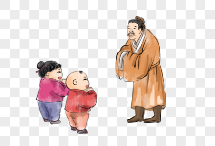 春节拜年的孩子图片