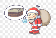 圣诞老人找烟囱图片