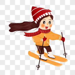 滑雪的女孩滑雪女生高清图片