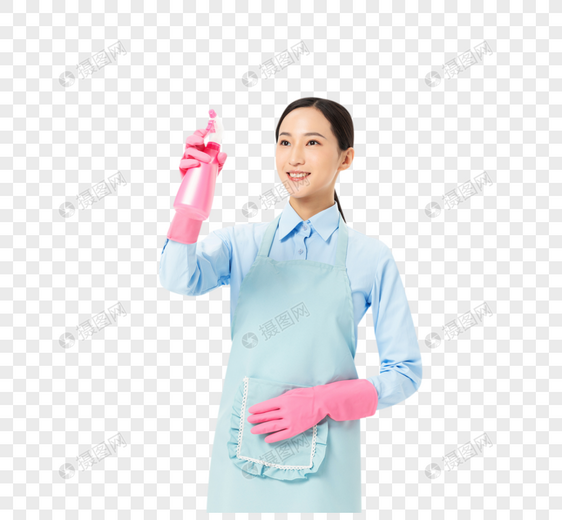 家政服务女性清理玻璃图片