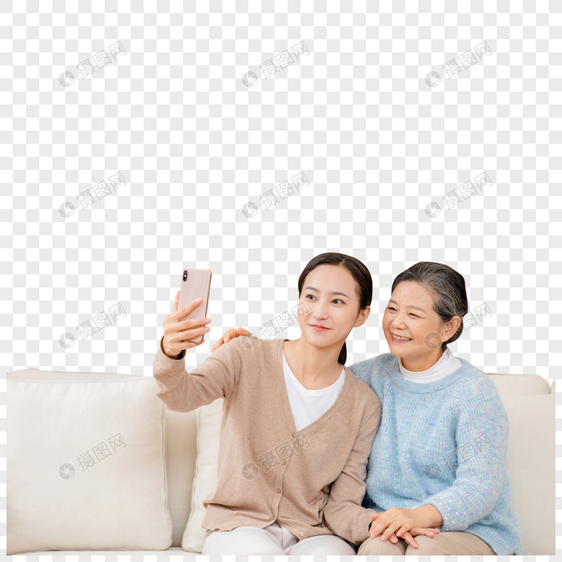 女儿与母亲在一起自拍图片