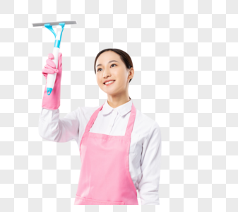 家政服务女性手提清洁工具高清图片