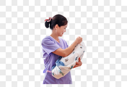 护士抱着新生儿图片