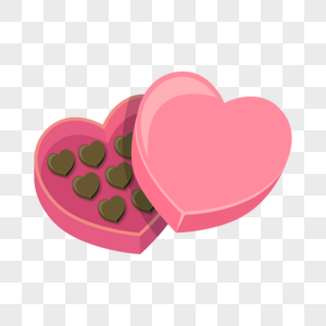 心形巧克力巧克力礼盒高清图片