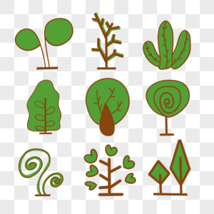 植树节绿色树木图标图片