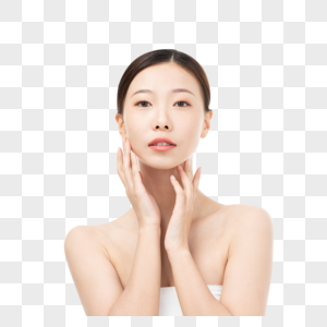 女性护肤美容形象亚洲人高清图片素材