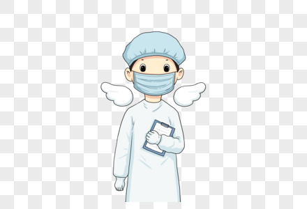 白衣天使护士卡通人物高清图片