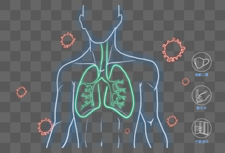 人体肺炎疫情高清图片