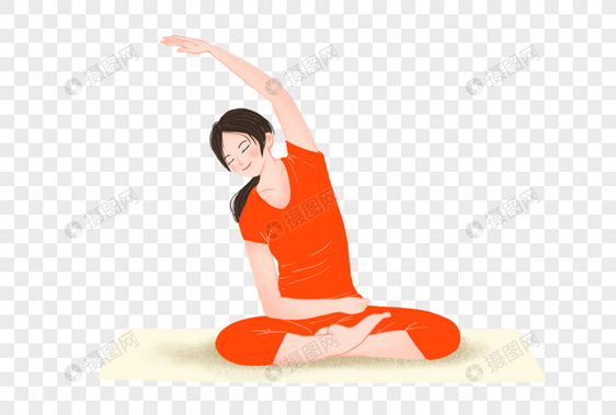 练习瑜伽运动的女孩图片