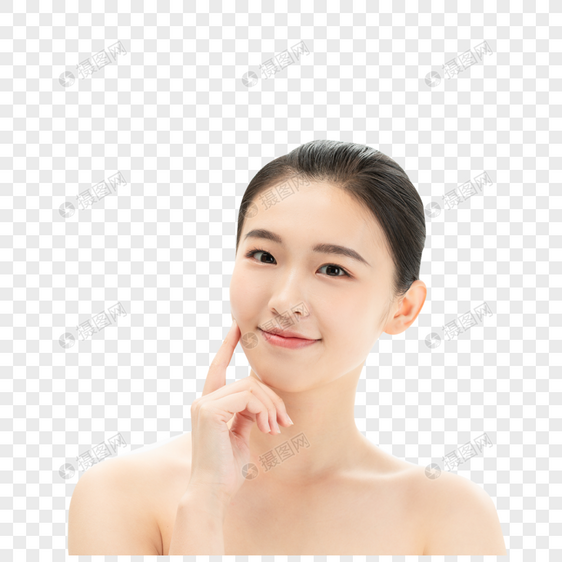 女性护肤美容闭眼形象图片