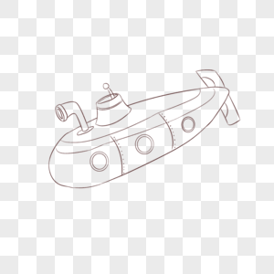 潜艇简笔画图片