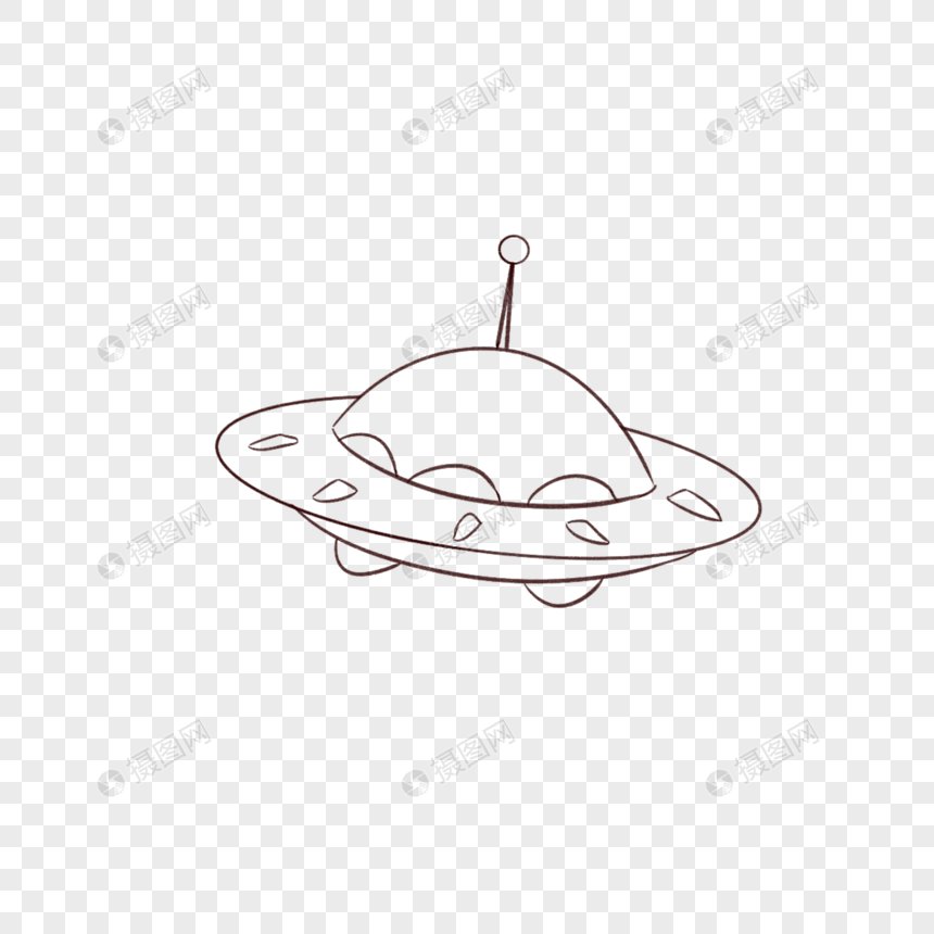 飞碟简笔画