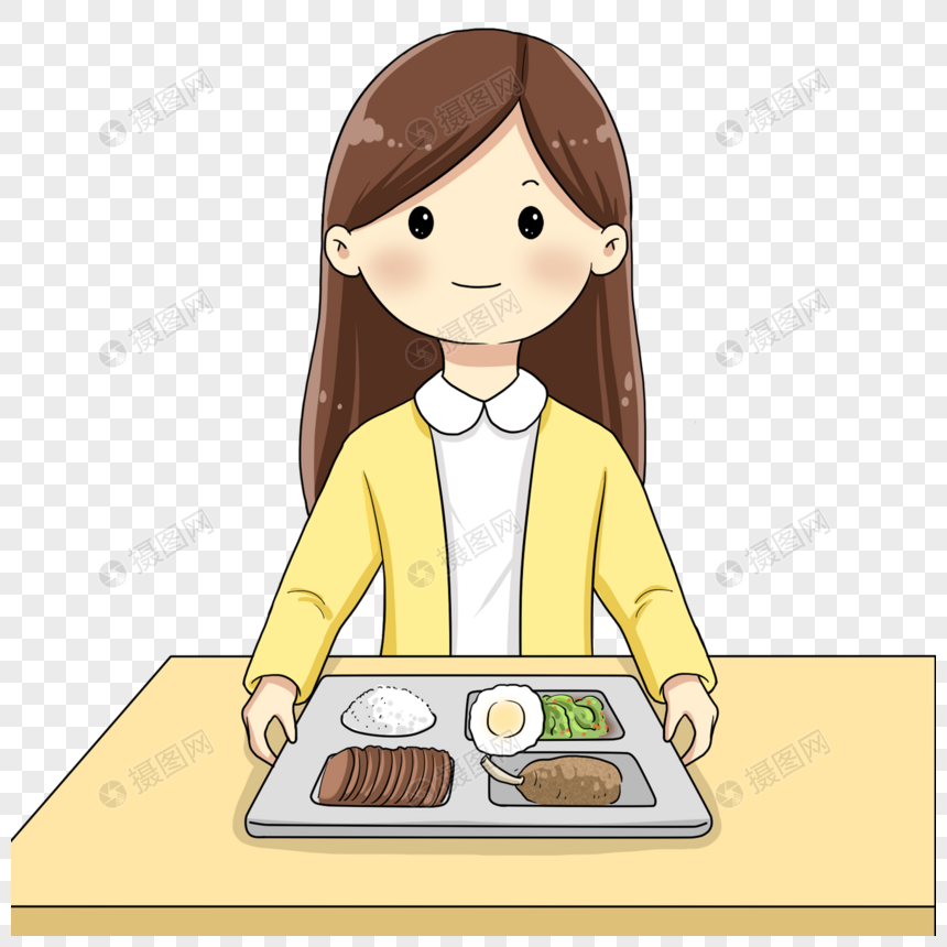 吃饭的女孩