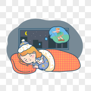 睡月光下睡眠女孩图片