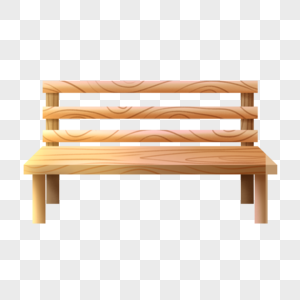 长椅手绘木椅高清图片