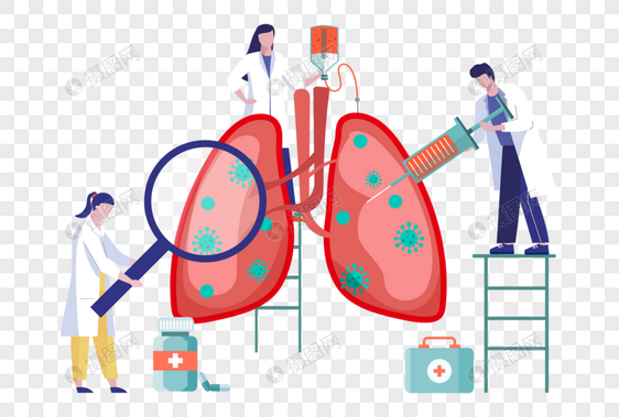 医生治疗肺部图片