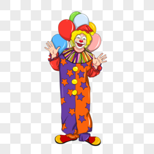 愚人节发气球的小丑图片