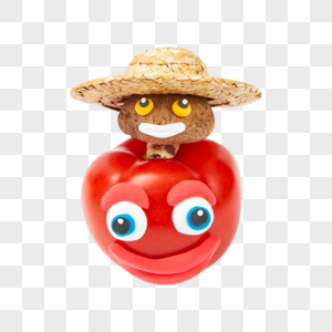 愚人节创意菌菇番茄搞怪表情高清图片