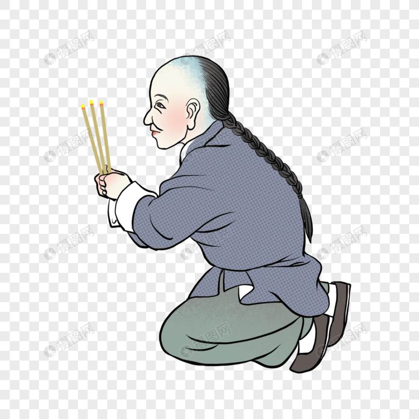 上香的男孩