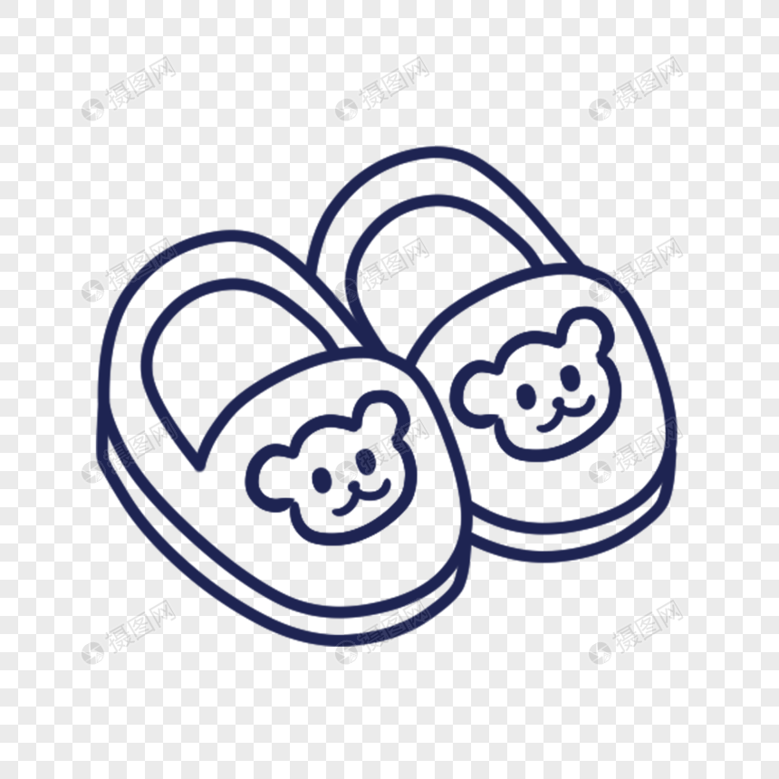 拖鞋简笔画