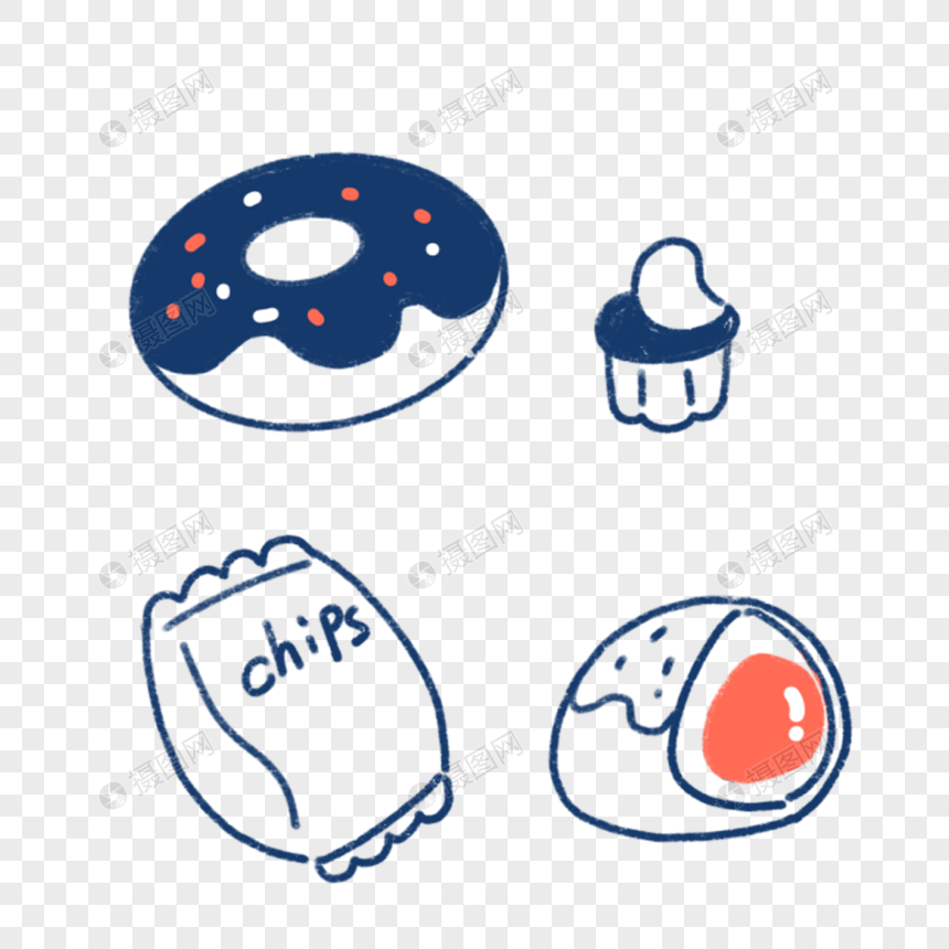 零食简笔画