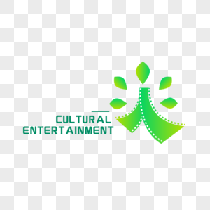 文化娱乐logo扁平高清图片素材