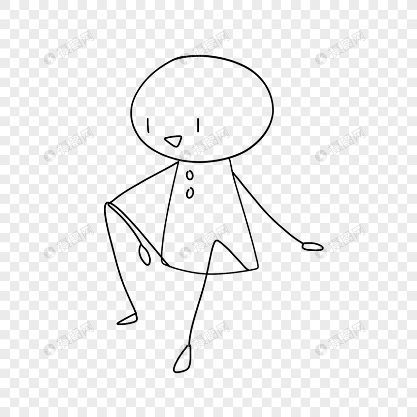 坐着的小人简笔画