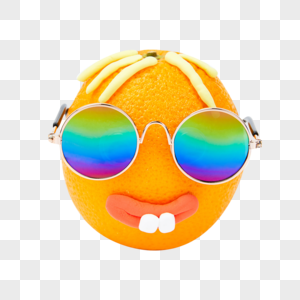 创意橙子表情图片