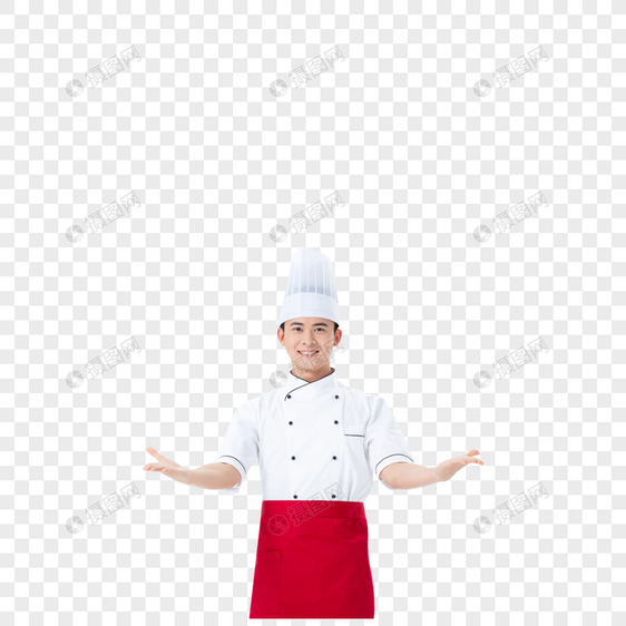 青年男性厨师手势形象图片
