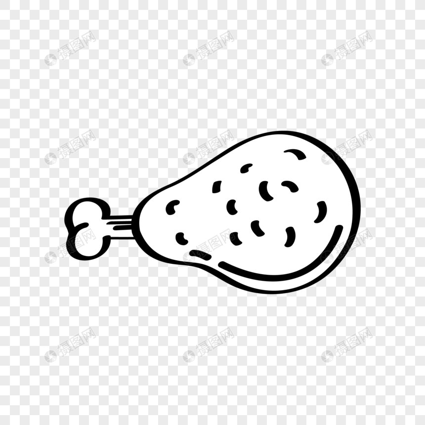 鸡腿简笔画