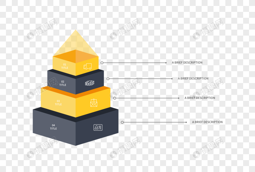 创意PPT金字塔元素图片