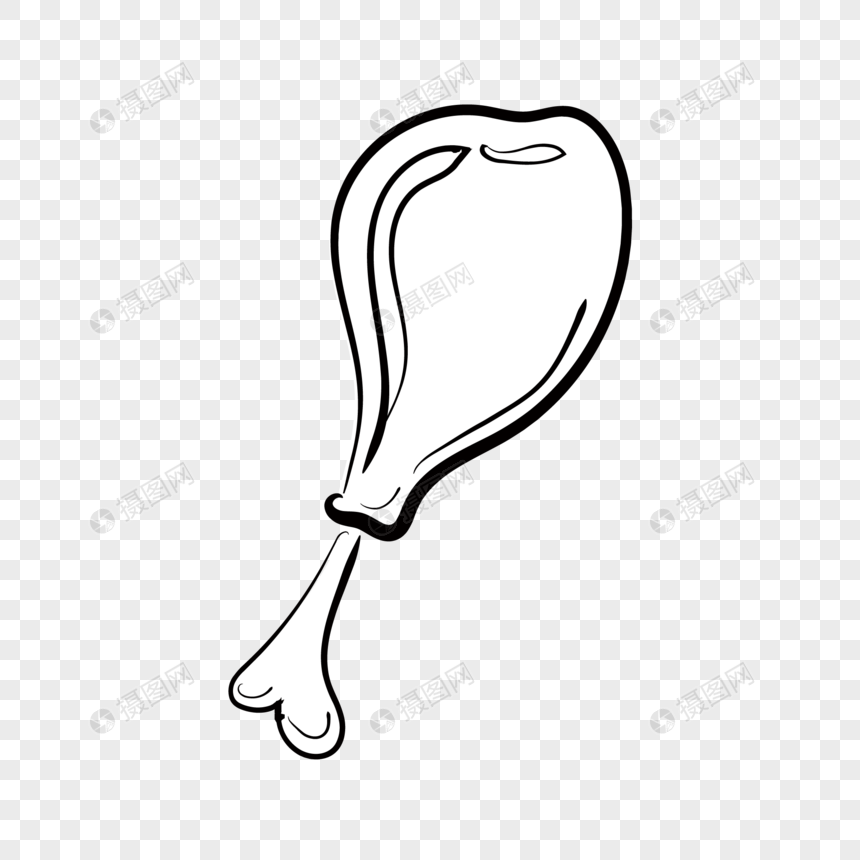 鸡腿简笔画