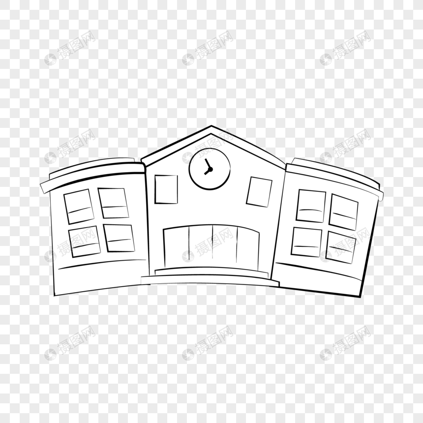 学校简笔画
