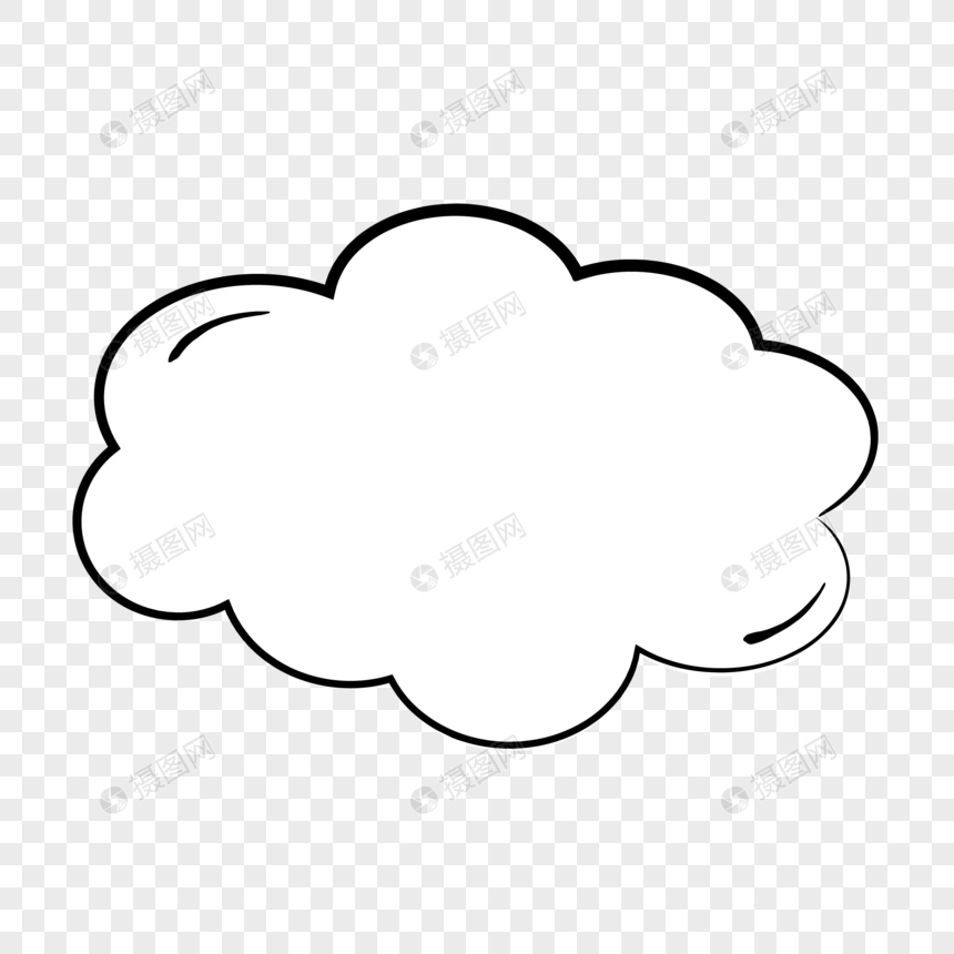 云朵简笔画元素素材下载-正版素材401702076-摄图网