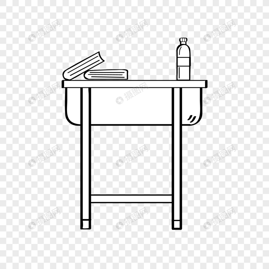 课桌简笔画