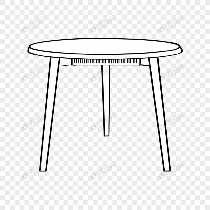 餐桌简笔画